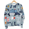 Pattern Print Police Women's Sweatshirt-grizzshop