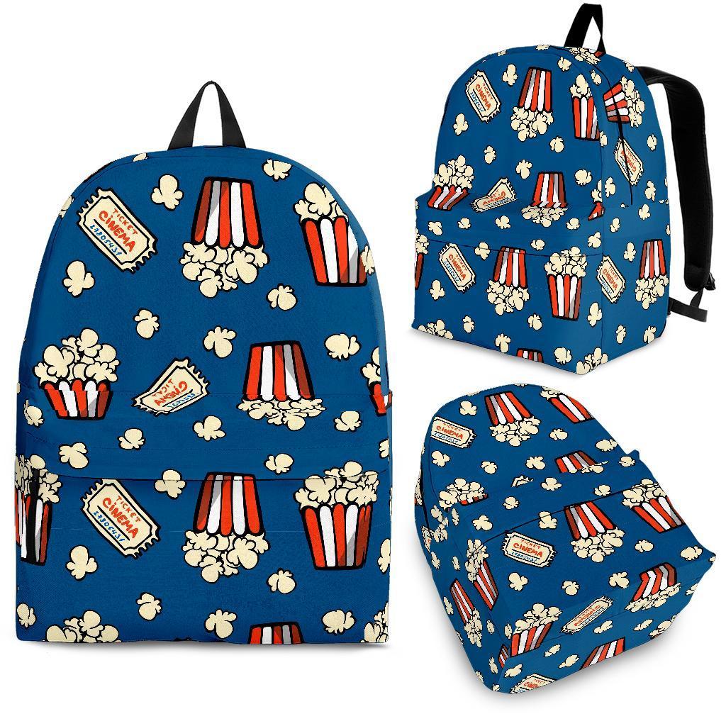 Pattern Print Popcorn Backpack-grizzshop