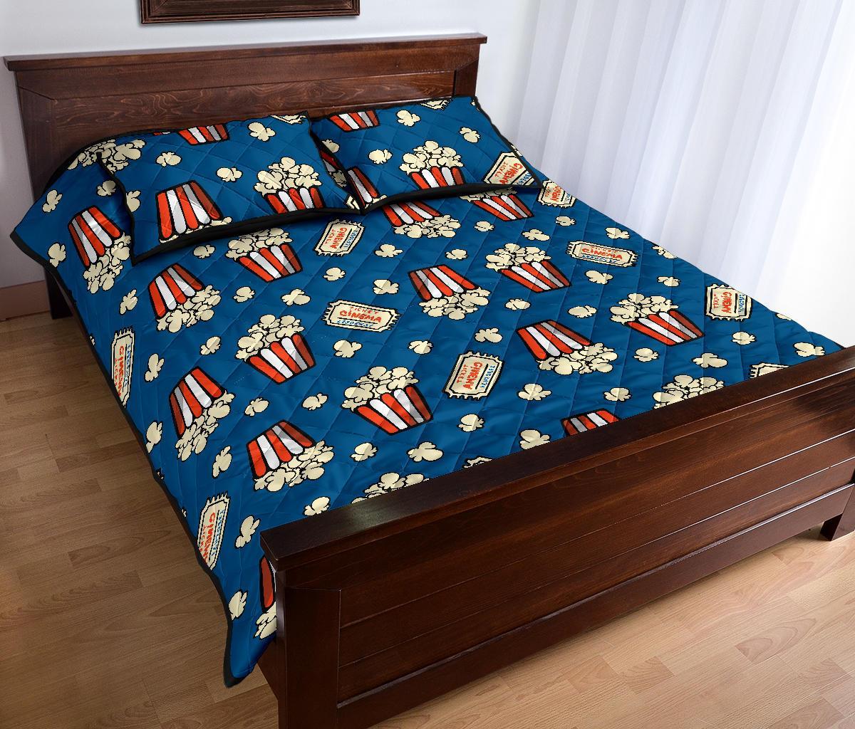 Pattern Print Popcorn Bed Set Quilt-grizzshop