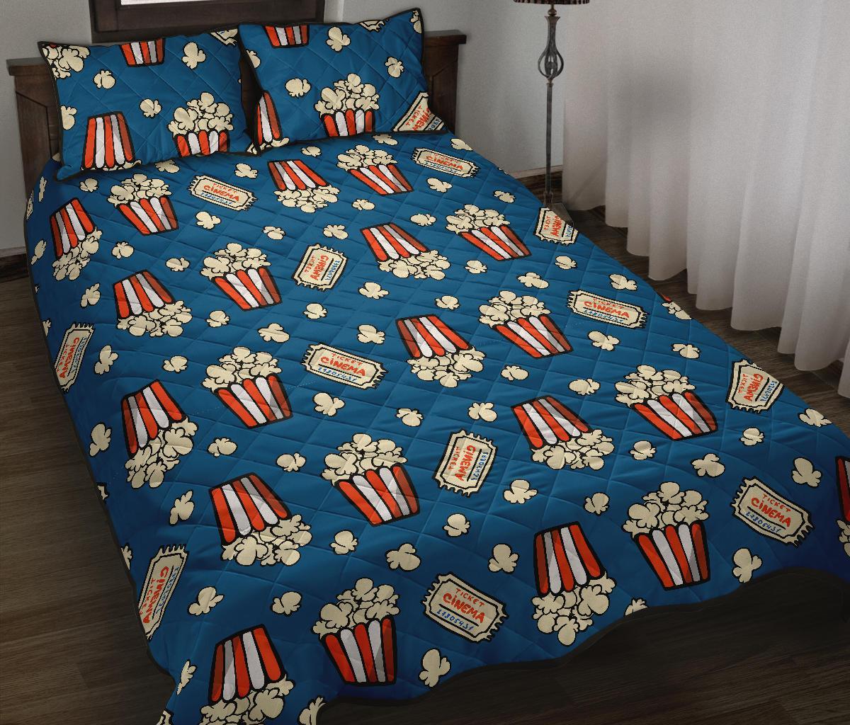 Pattern Print Popcorn Bed Set Quilt-grizzshop