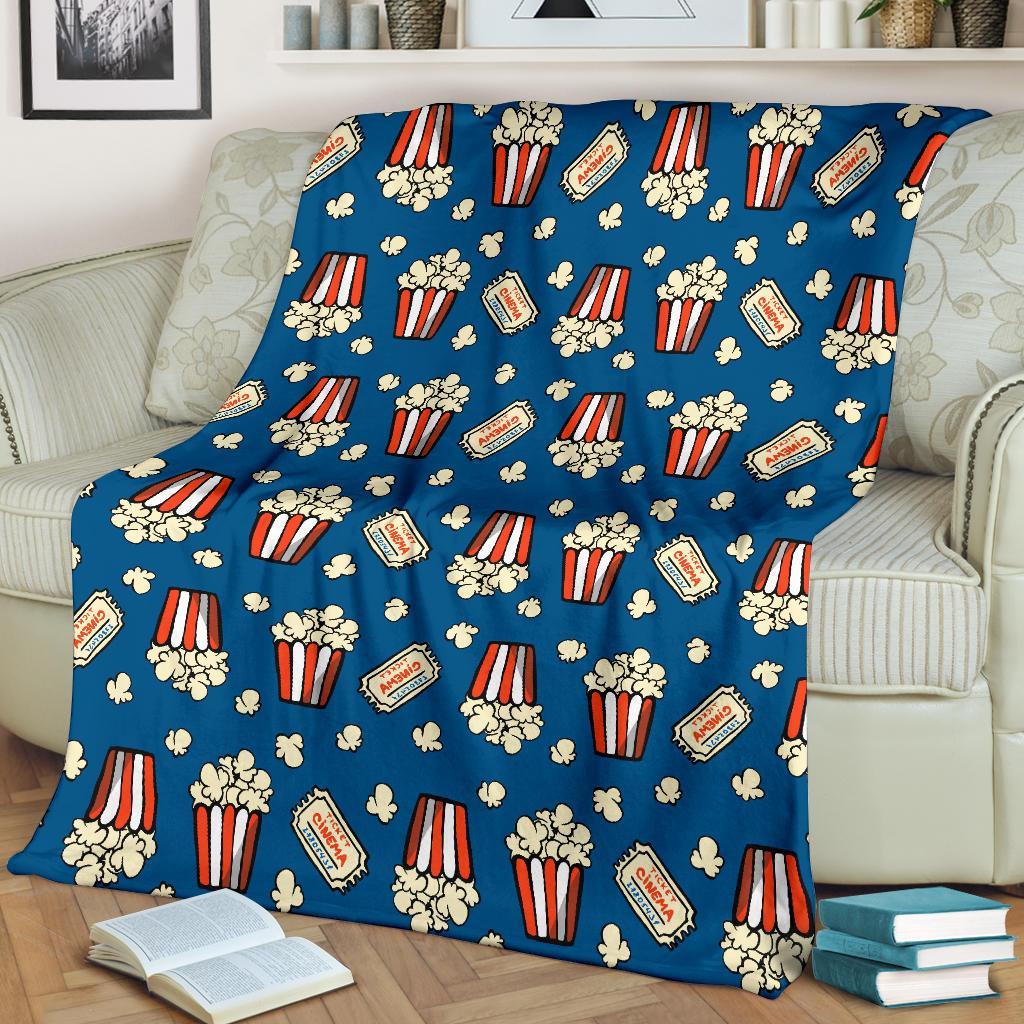 Pattern Print Popcorn Blanket-grizzshop