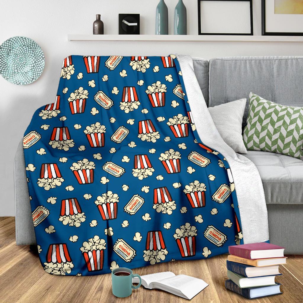 Pattern Print Popcorn Blanket-grizzshop