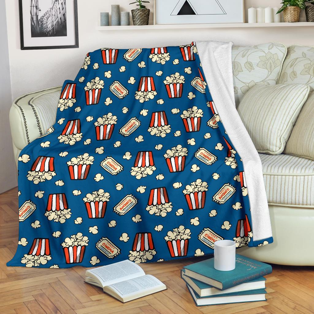 Pattern Print Popcorn Blanket-grizzshop