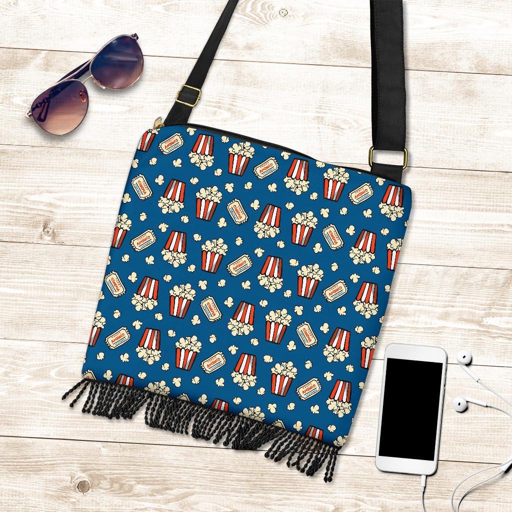 Pattern Print Popcorn Crossbody bags-grizzshop