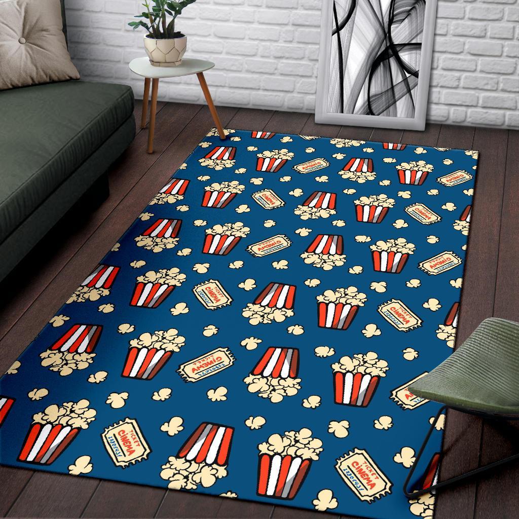 Pattern Print Popcorn Floor Mat-grizzshop