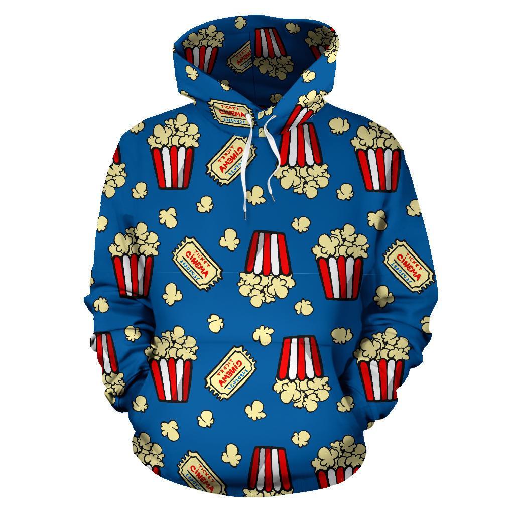 Pattern Print Popcorn Men Women Pullover Hoodie-grizzshop