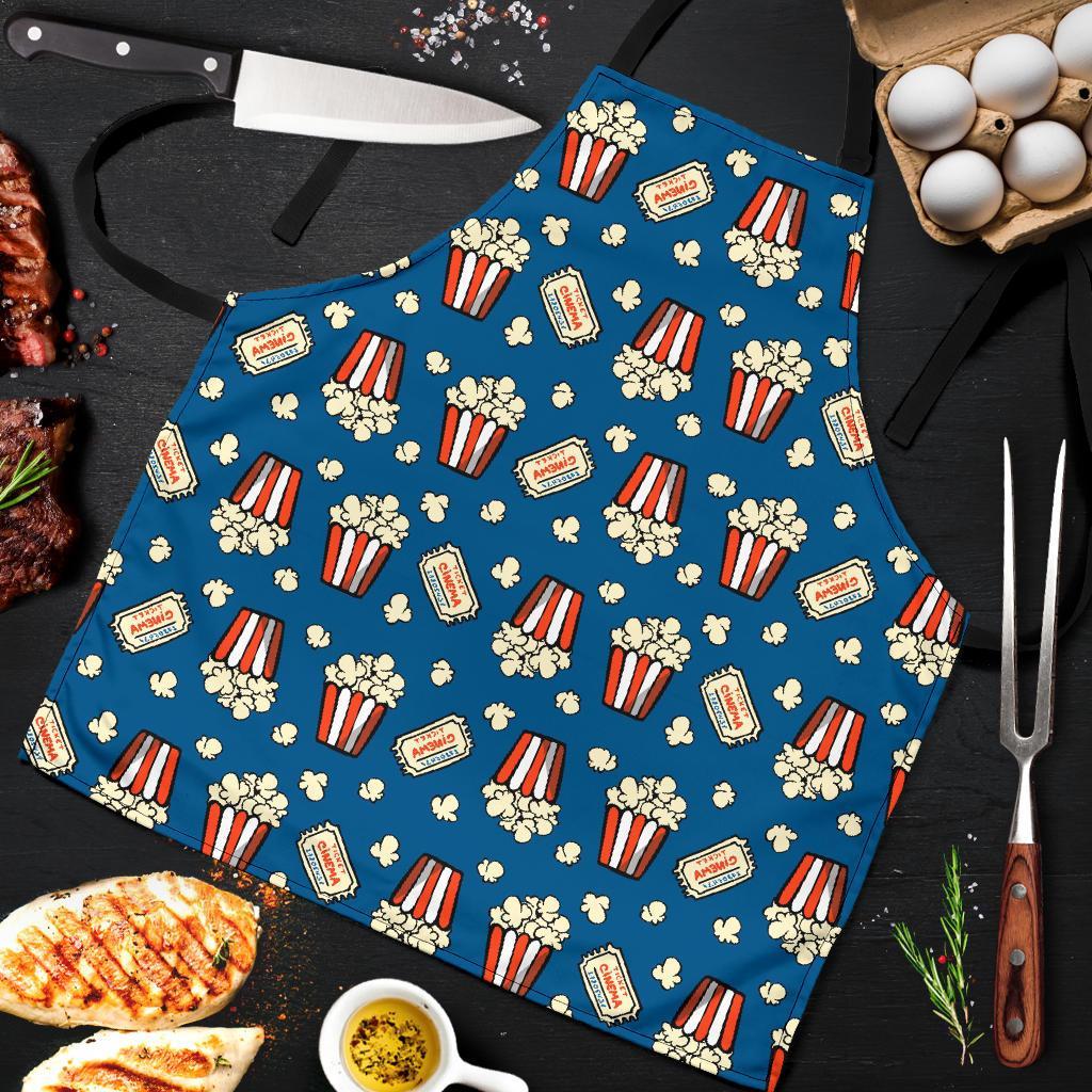 Pattern Print Popcorn Men's Apron-grizzshop