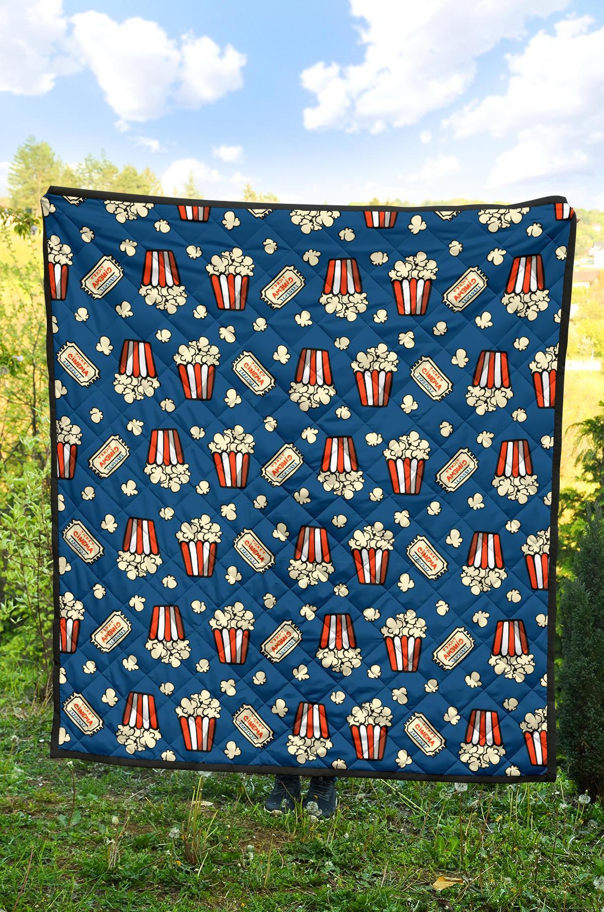 Pattern Print Popcorn Quilt-grizzshop