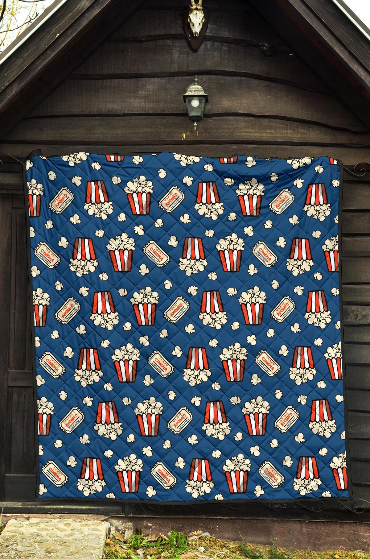 Pattern Print Popcorn Quilt-grizzshop