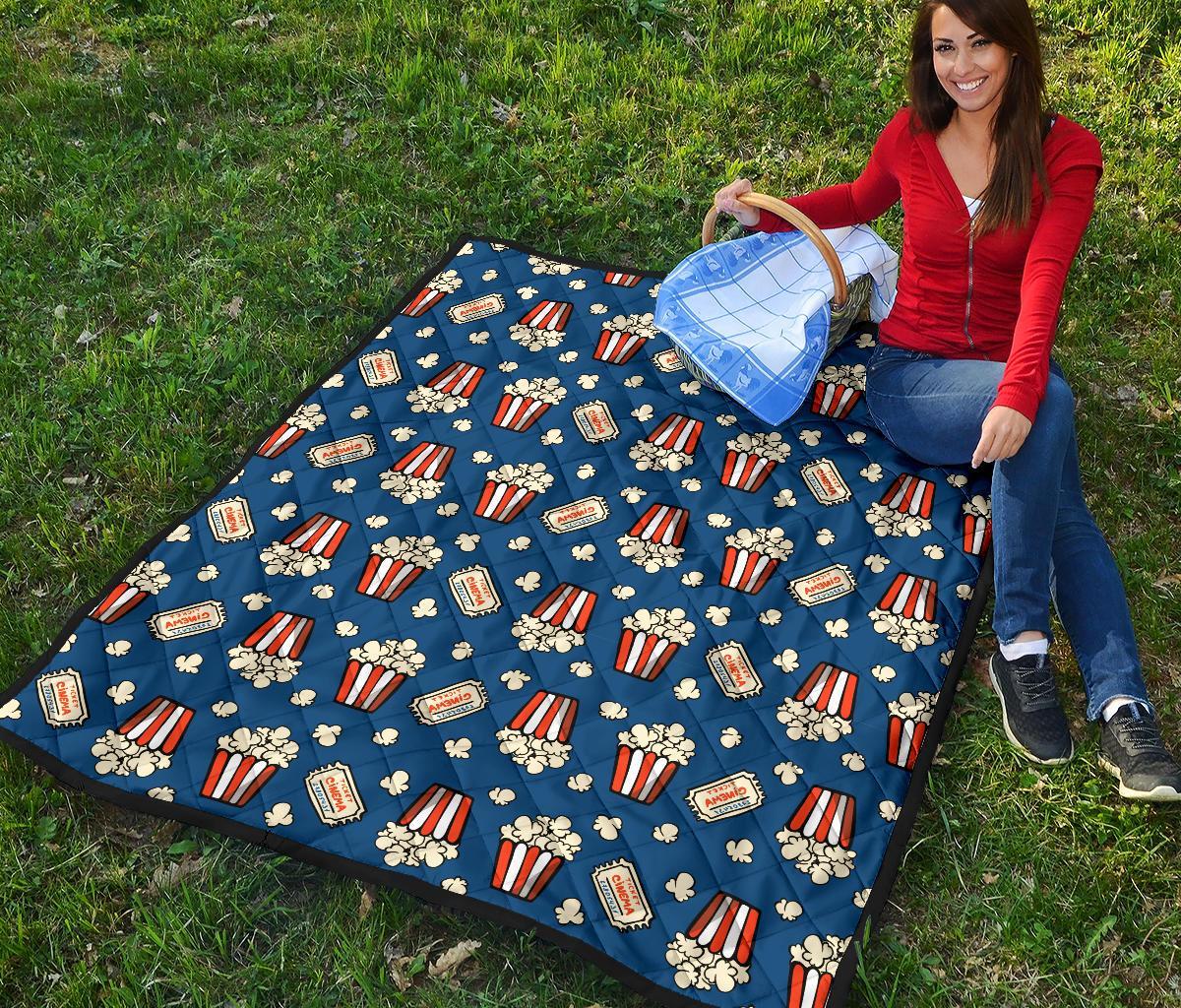 Pattern Print Popcorn Quilt-grizzshop