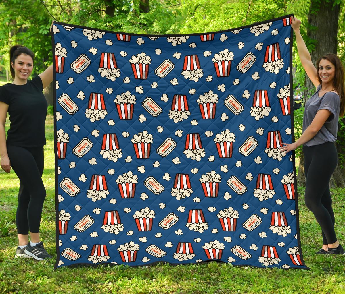 Pattern Print Popcorn Quilt-grizzshop