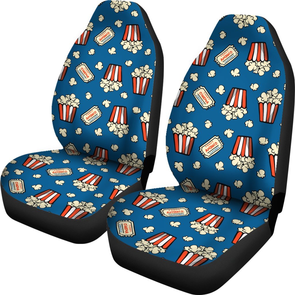 Pattern Print Popcorn Universal Fit Car Seat Covers-grizzshop