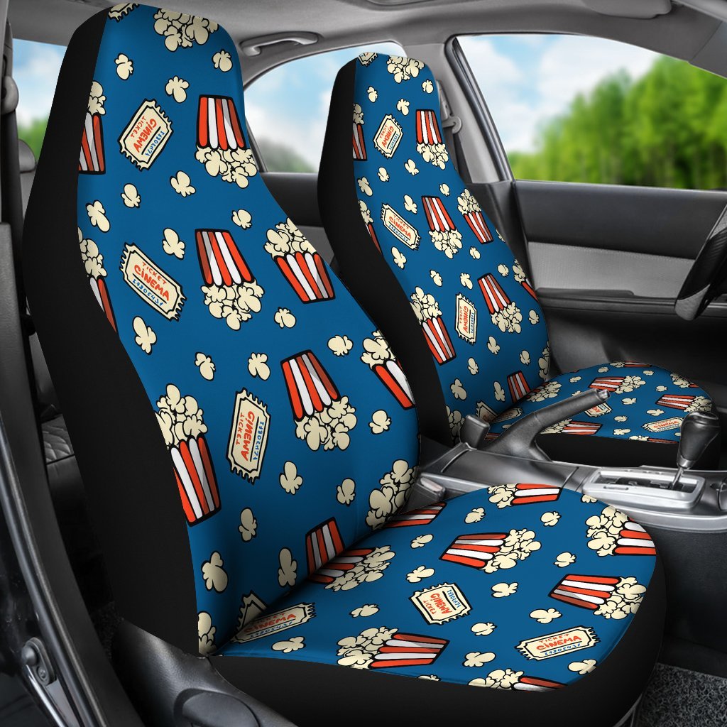 Pattern Print Popcorn Universal Fit Car Seat Covers-grizzshop