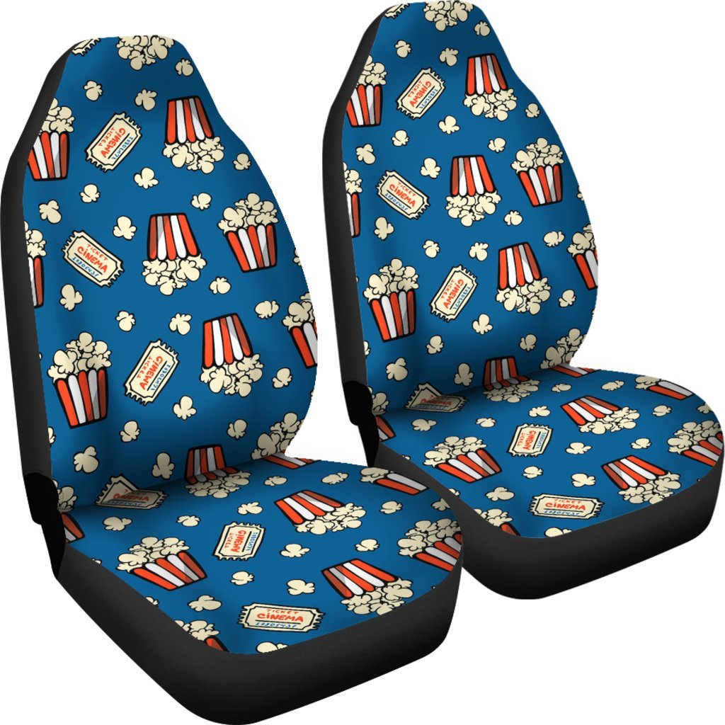 Pattern Print Popcorn Universal Fit Car Seat Covers-grizzshop