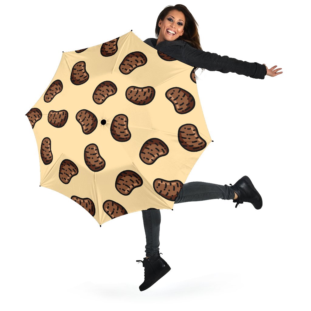Pattern Print Potato Automatic Foldable Umbrella-grizzshop