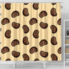 Pattern Print Potato Bathroom Shower Curtain-grizzshop