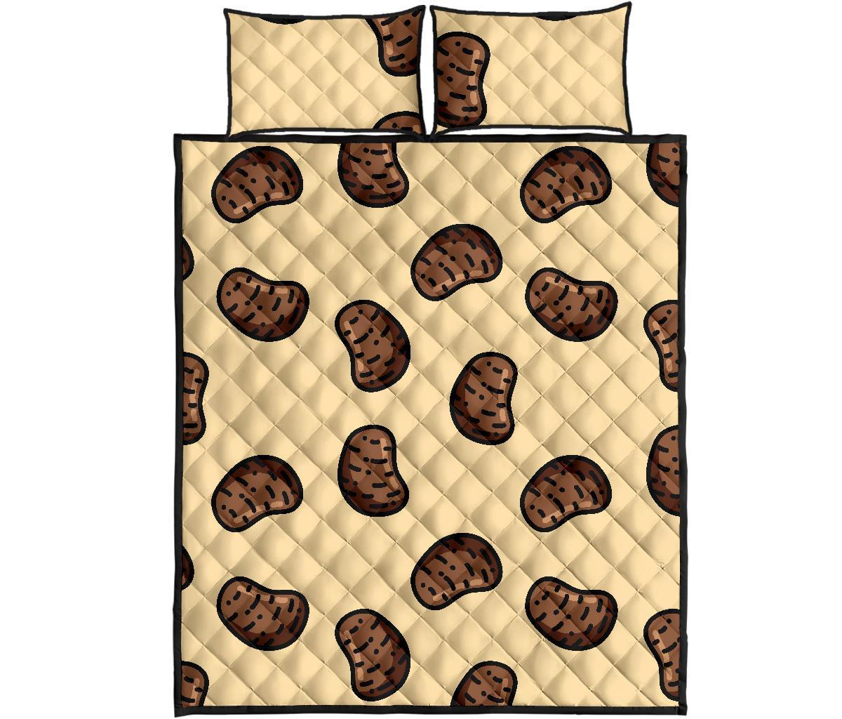 Pattern Print Potato Bed Set Quilt-grizzshop