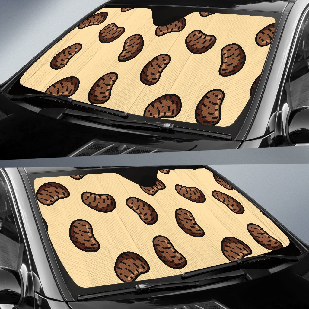Pattern Print Potato Car Sun Shade-grizzshop