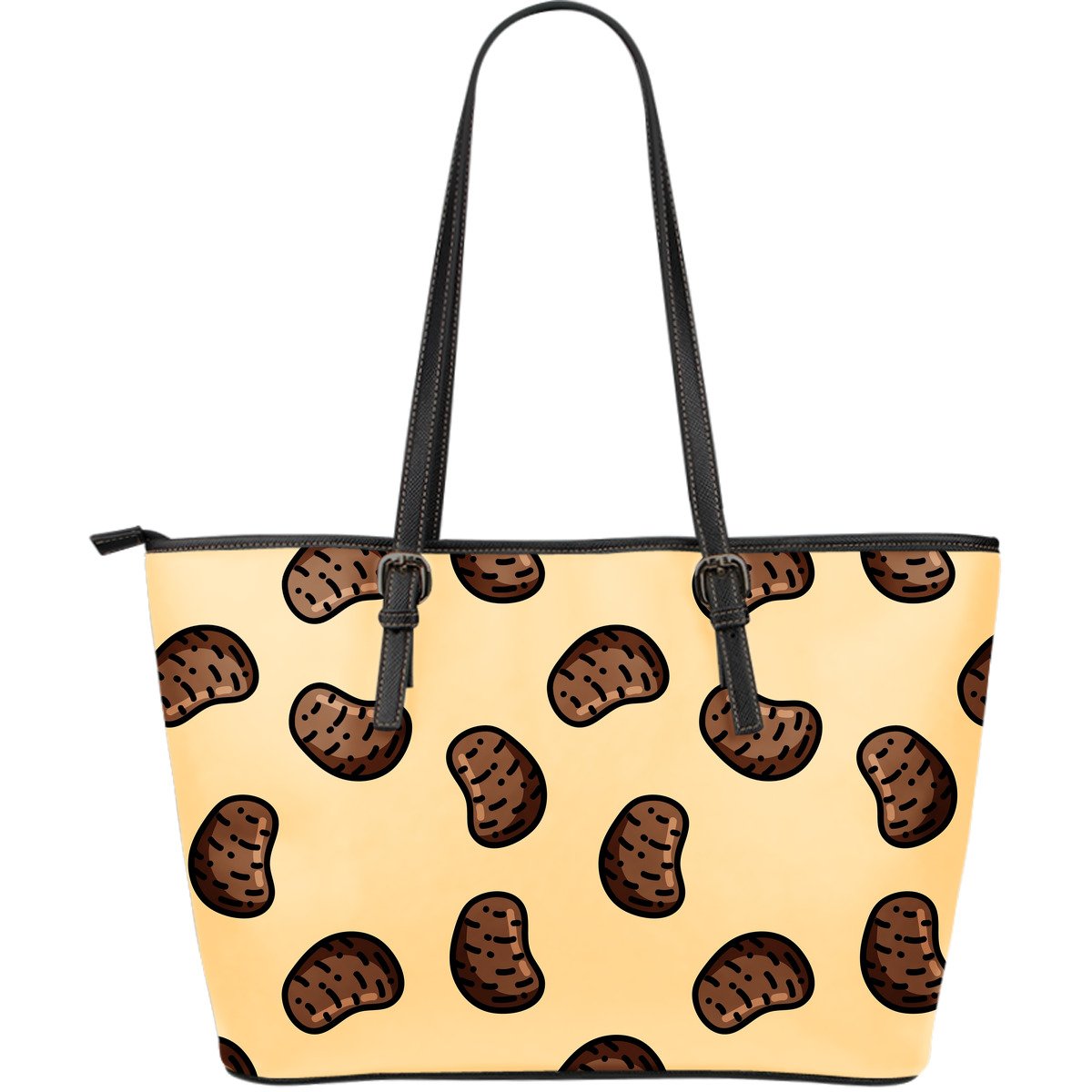 Pattern Print Potato Leather Tote Bag-grizzshop