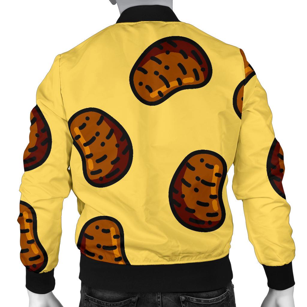 Pattern Print Potato Men's Bomber Jacket-grizzshop