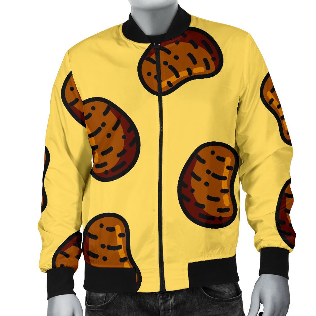 Pattern Print Potato Men's Bomber Jacket-grizzshop