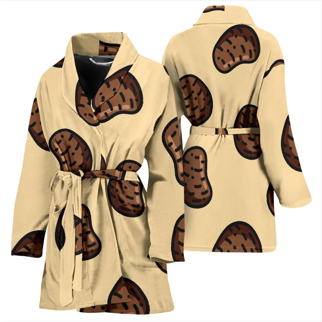 Pattern Print Potato Women Long Robe-grizzshop