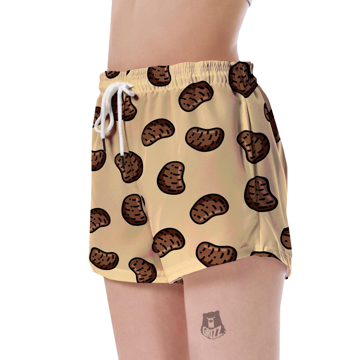 Pattern Print Potato Women's Shorts-grizzshop