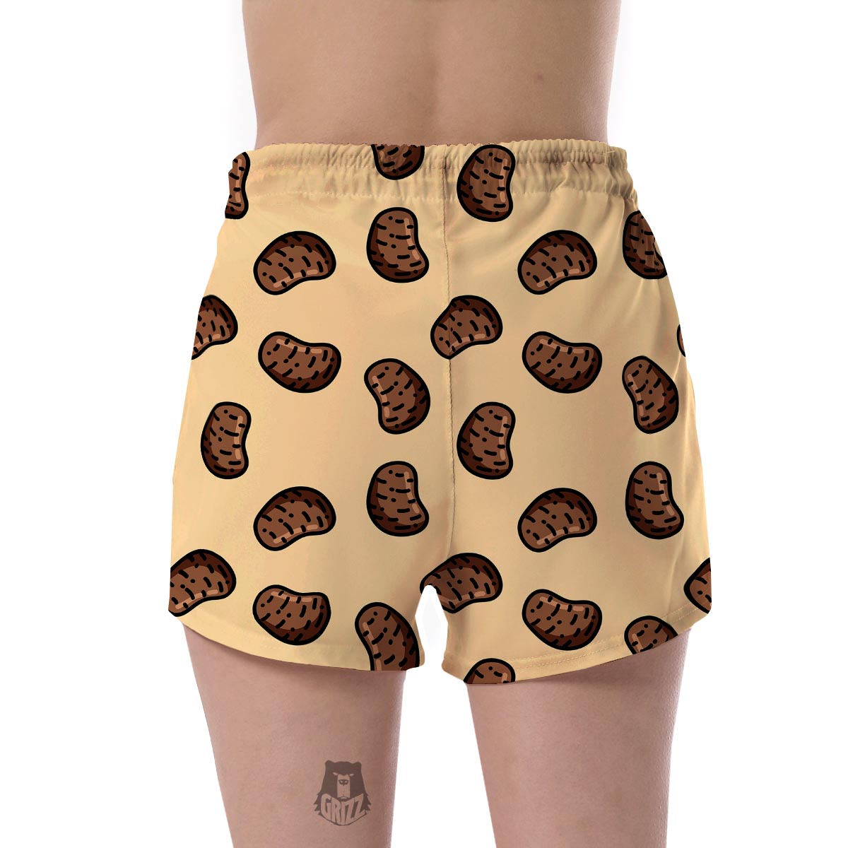 Pattern Print Potato Women's Shorts-grizzshop