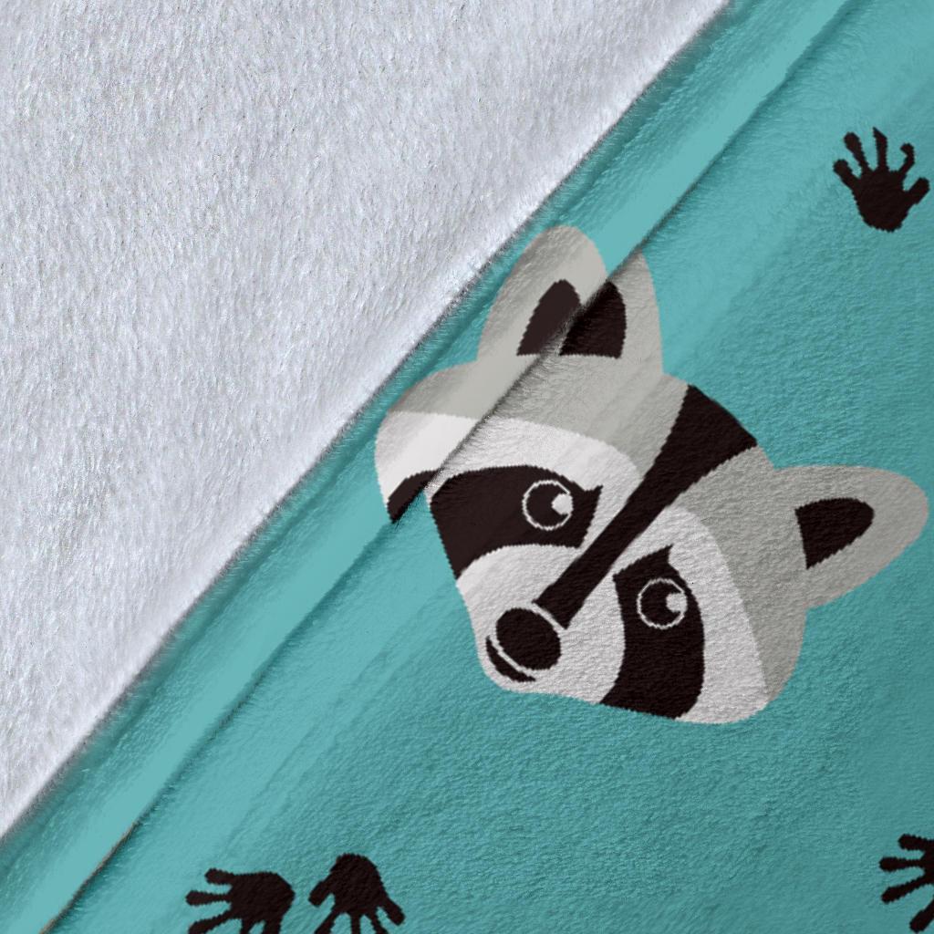 Pattern Print Raccoon Blanket-grizzshop