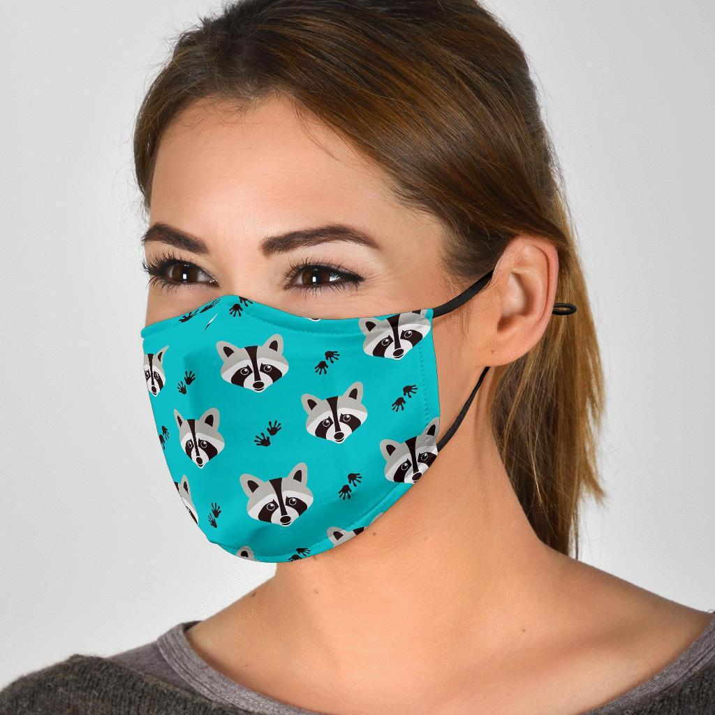 Pattern Print Raccoon Face Mask-grizzshop