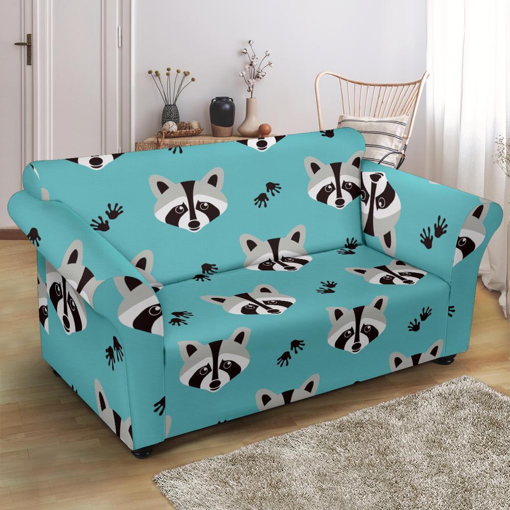 Pattern Print Raccoon Loveseat Cover-grizzshop