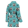 Pattern Print Raccoon Pattern Print Women Long Robe-grizzshop