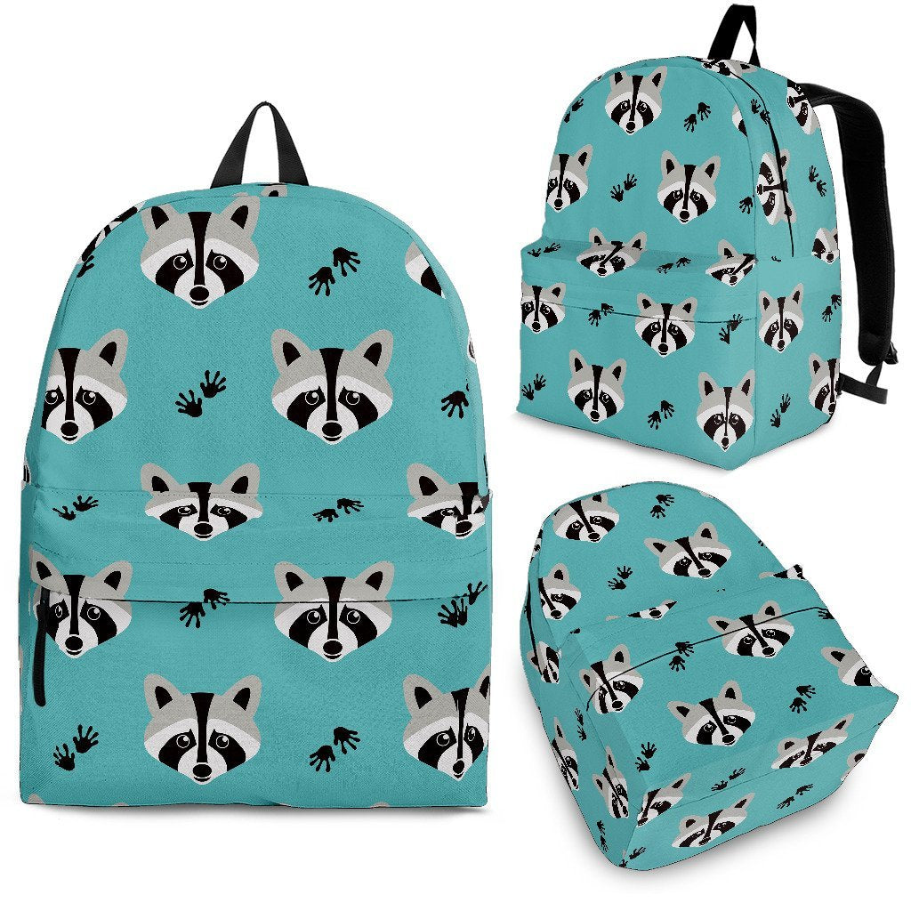 Pattern Print Raccoon Premium Backpack-grizzshop