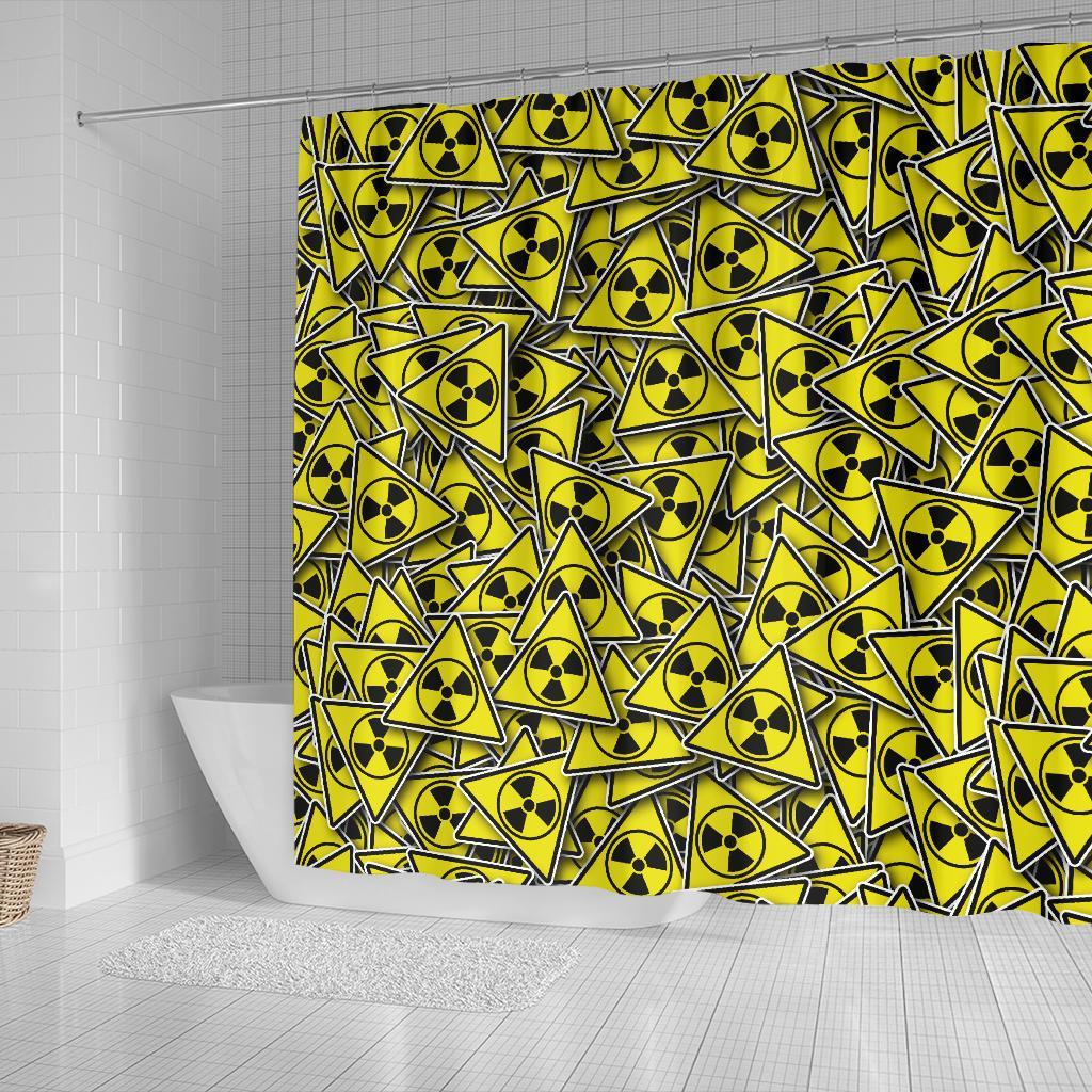 Pattern Print Radiation Bathroom Shower Curtain-grizzshop