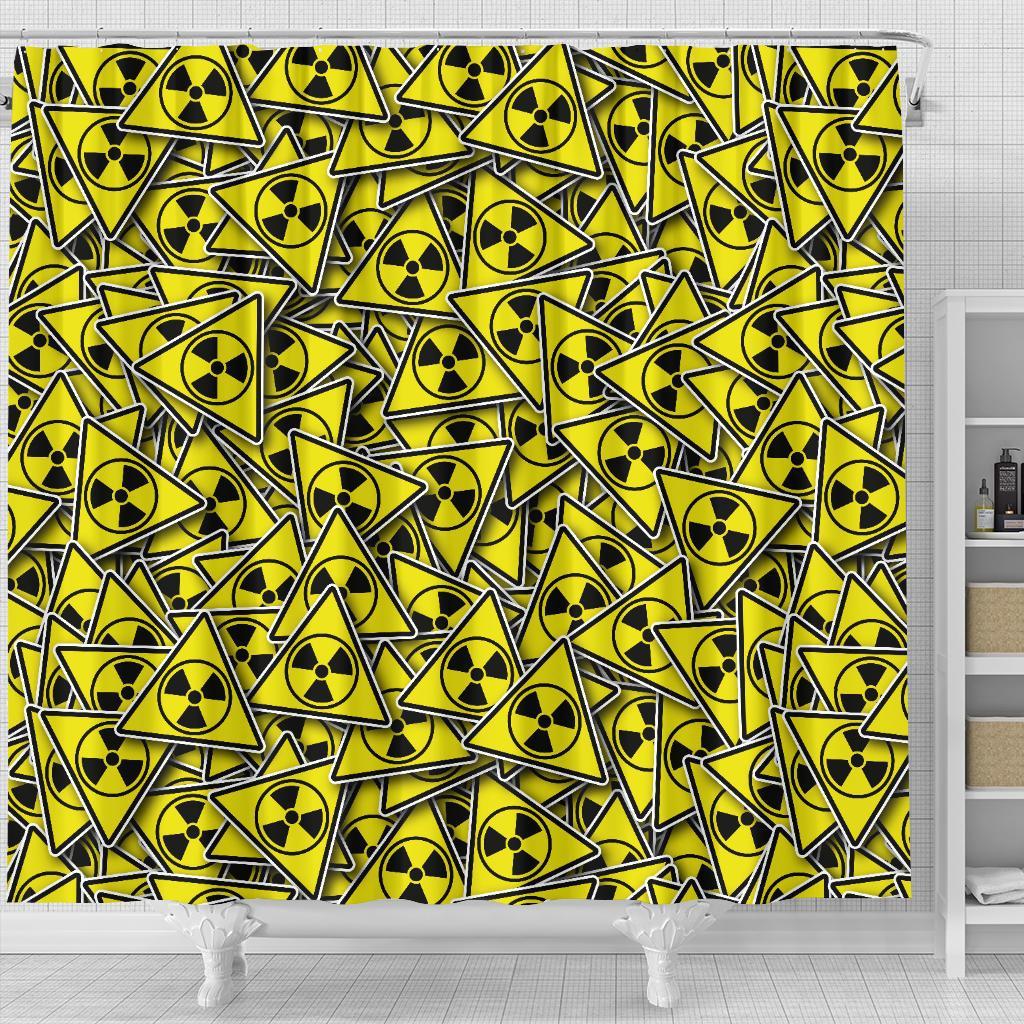 Pattern Print Radiation Bathroom Shower Curtain-grizzshop