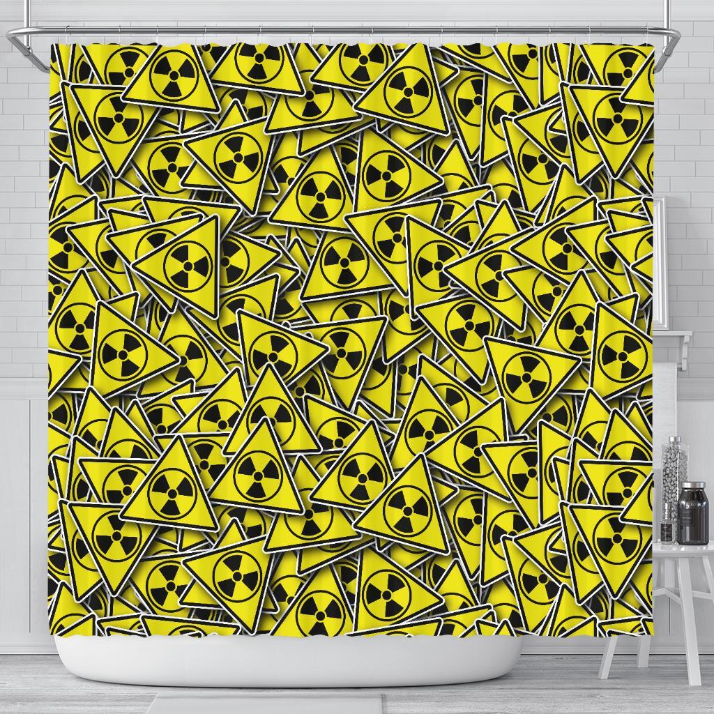 Pattern Print Radiation Bathroom Shower Curtain-grizzshop