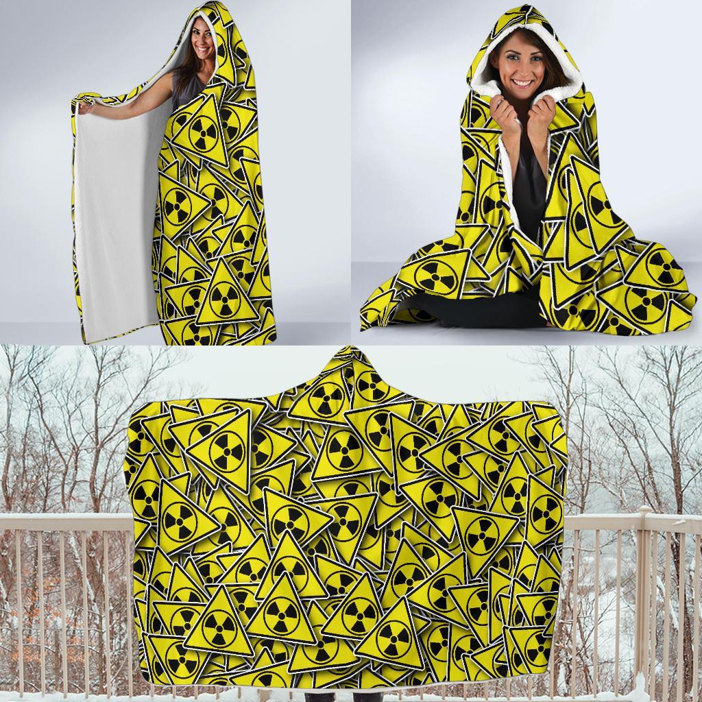 Pattern Print Radiation Hooded Blanket-grizzshop