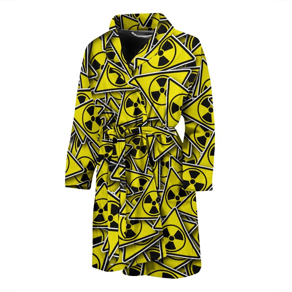 Pattern Print Radiation Men Long Robe-grizzshop