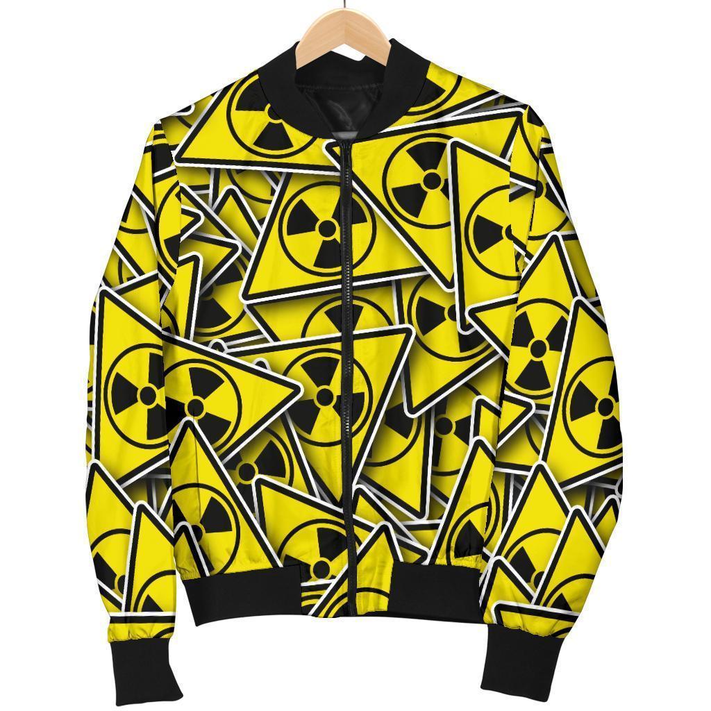 Pattern Print Radiation Men's Bomber Jacket-grizzshop