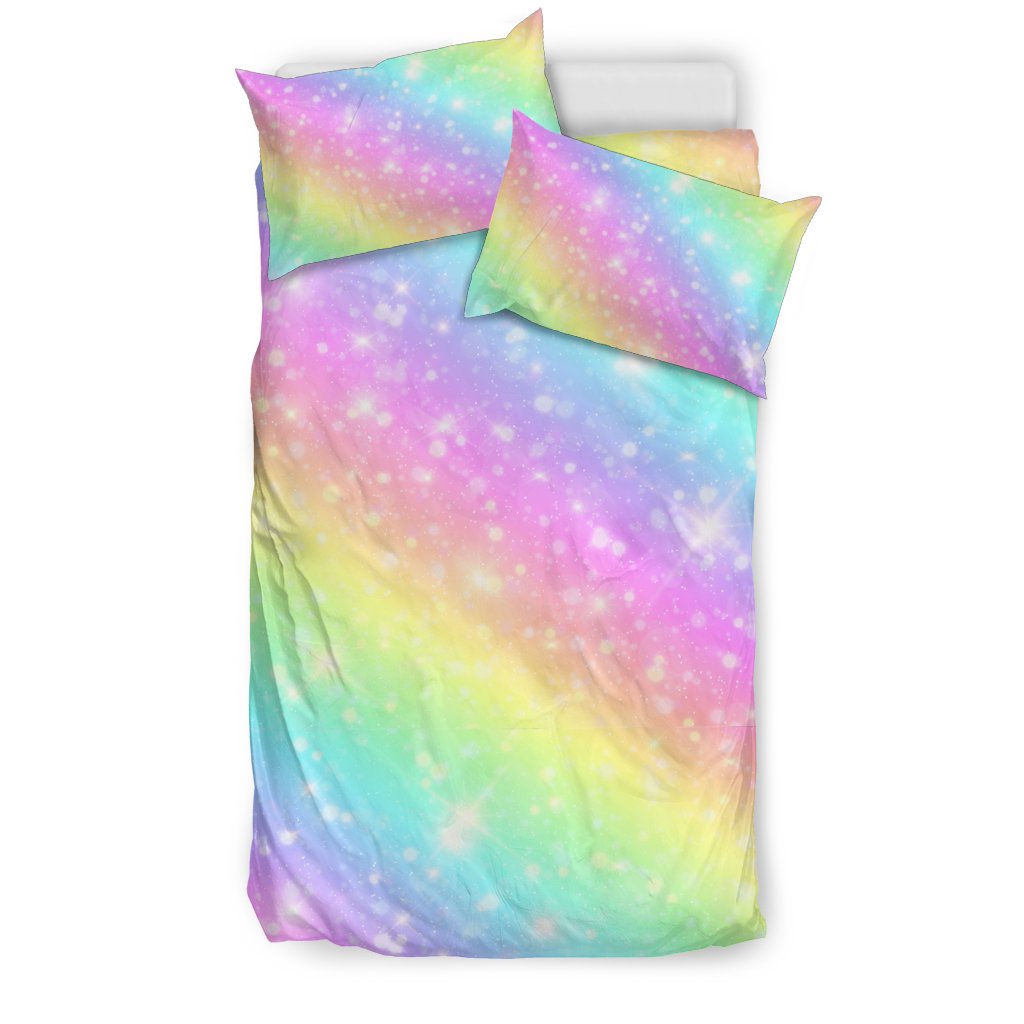 Pattern Print Rainbow Colorful Duvet Cover Bedding Set-grizzshop