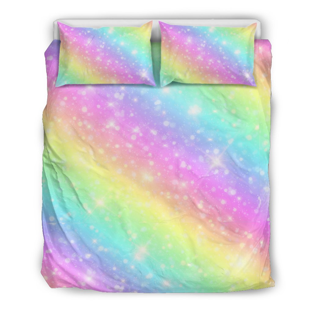 Pattern Print Rainbow Colorful Duvet Cover Bedding Set-grizzshop