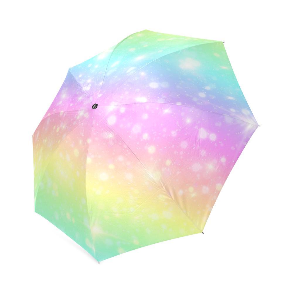 Pattern Print Rainbow Colorful Foldable Umbrella-grizzshop