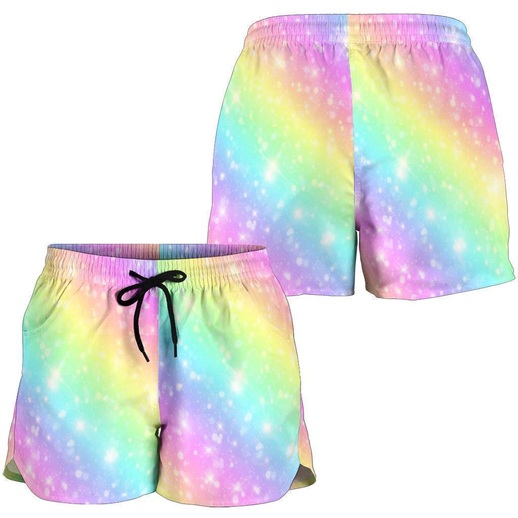 Pattern Print Rainbow Colorful Women's Shorts-grizzshop