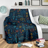 Pattern Print Robot Cyborg Blanket-grizzshop