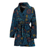 Pattern Print Robot Cyborg Pattern Print Women Long Robe-grizzshop