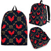 Pattern Print Rooster Backpack-grizzshop