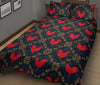 Pattern Print Rooster Bed Set Quilt-grizzshop