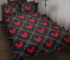 Pattern Print Rooster Bed Set Quilt-grizzshop