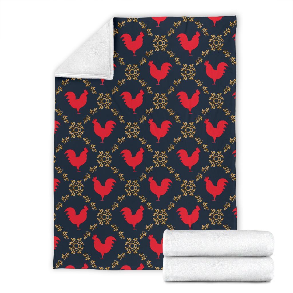 Pattern Print Rooster Blanket-grizzshop