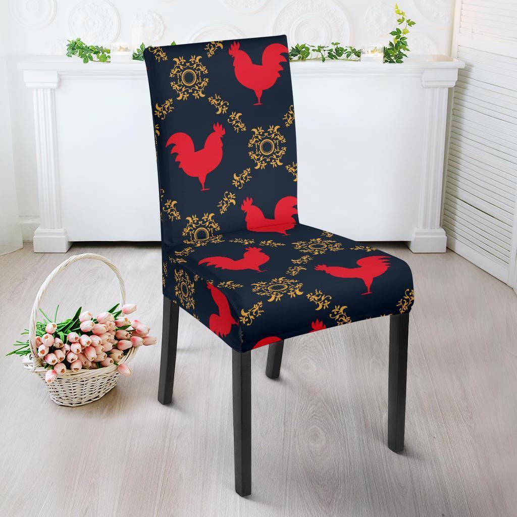 Pattern Print Rooster Chair Cover-grizzshop